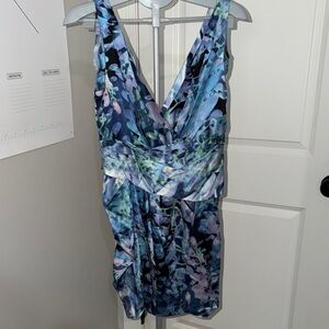 Cynthia Steffe Multicolor Abstract Silk Dress